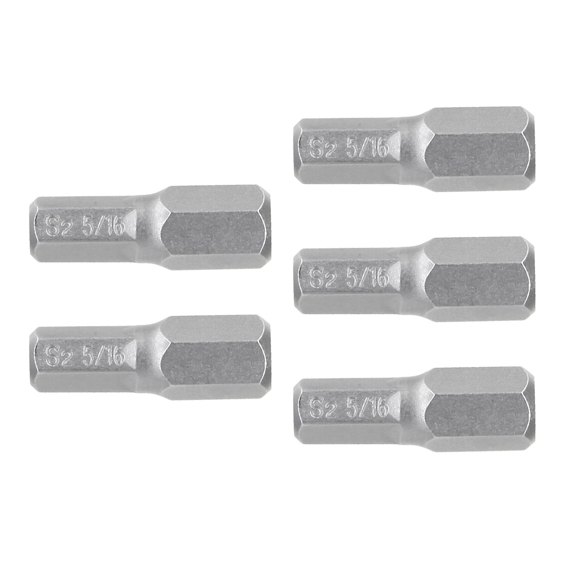 Puntas para desarmador hexagonales 5/16, 1", 5 piezas