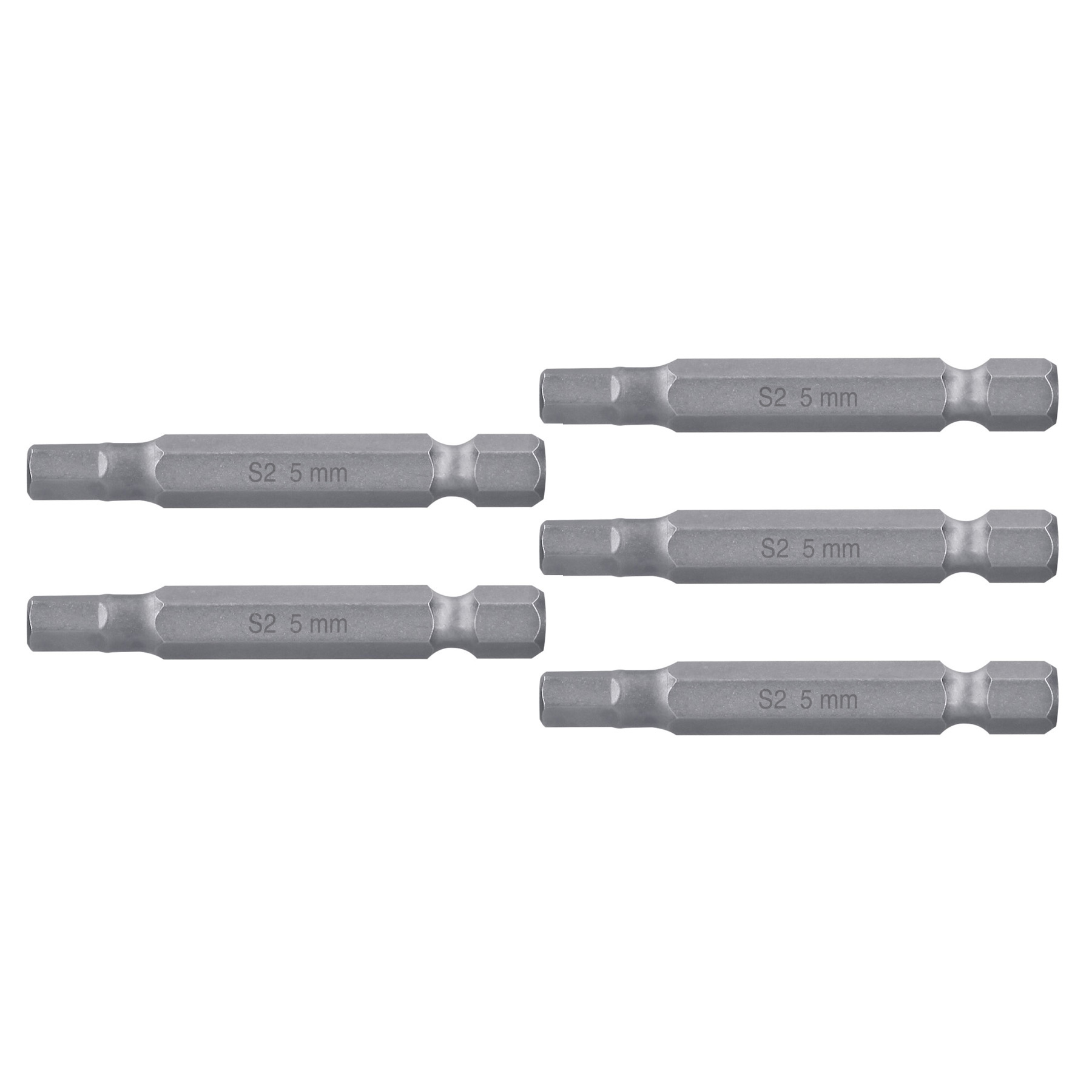 Puntas para desarmador hexagonales 5 mm, 2", 5 piezas