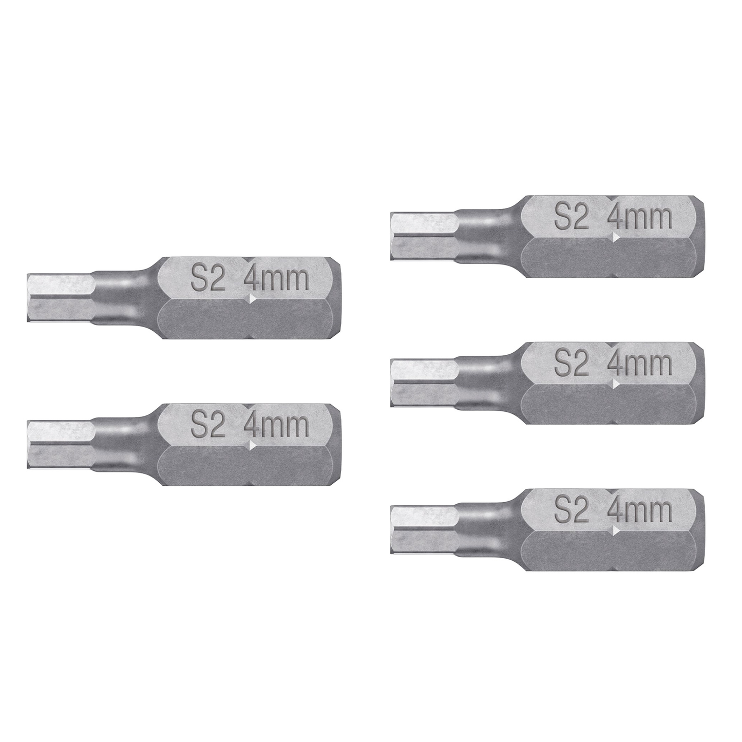 Puntas para desarmador hexagonales 4 mm, 1", 5 piezas