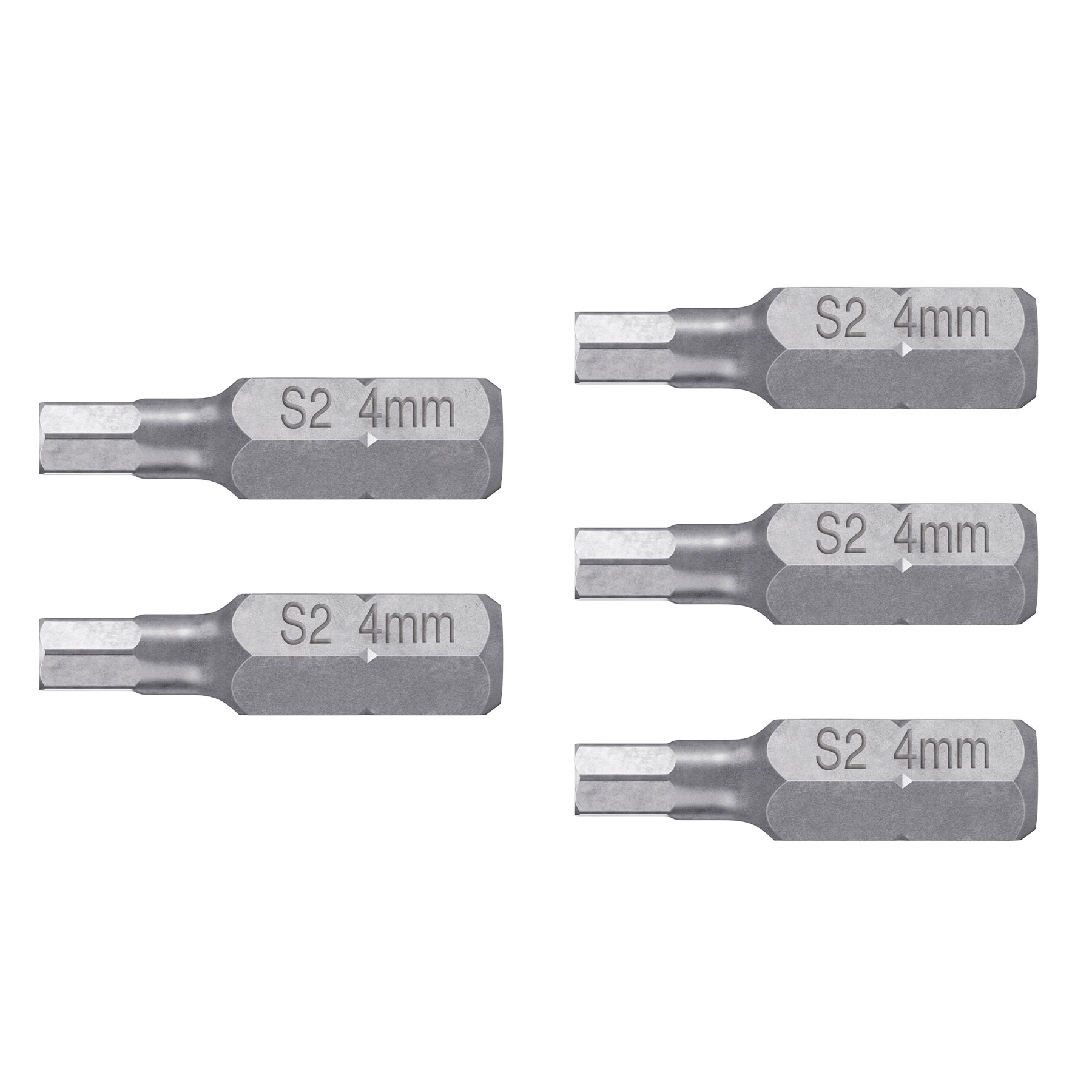 Puntas para desarmador hexagonales 4 mm, 1", 5 piezas