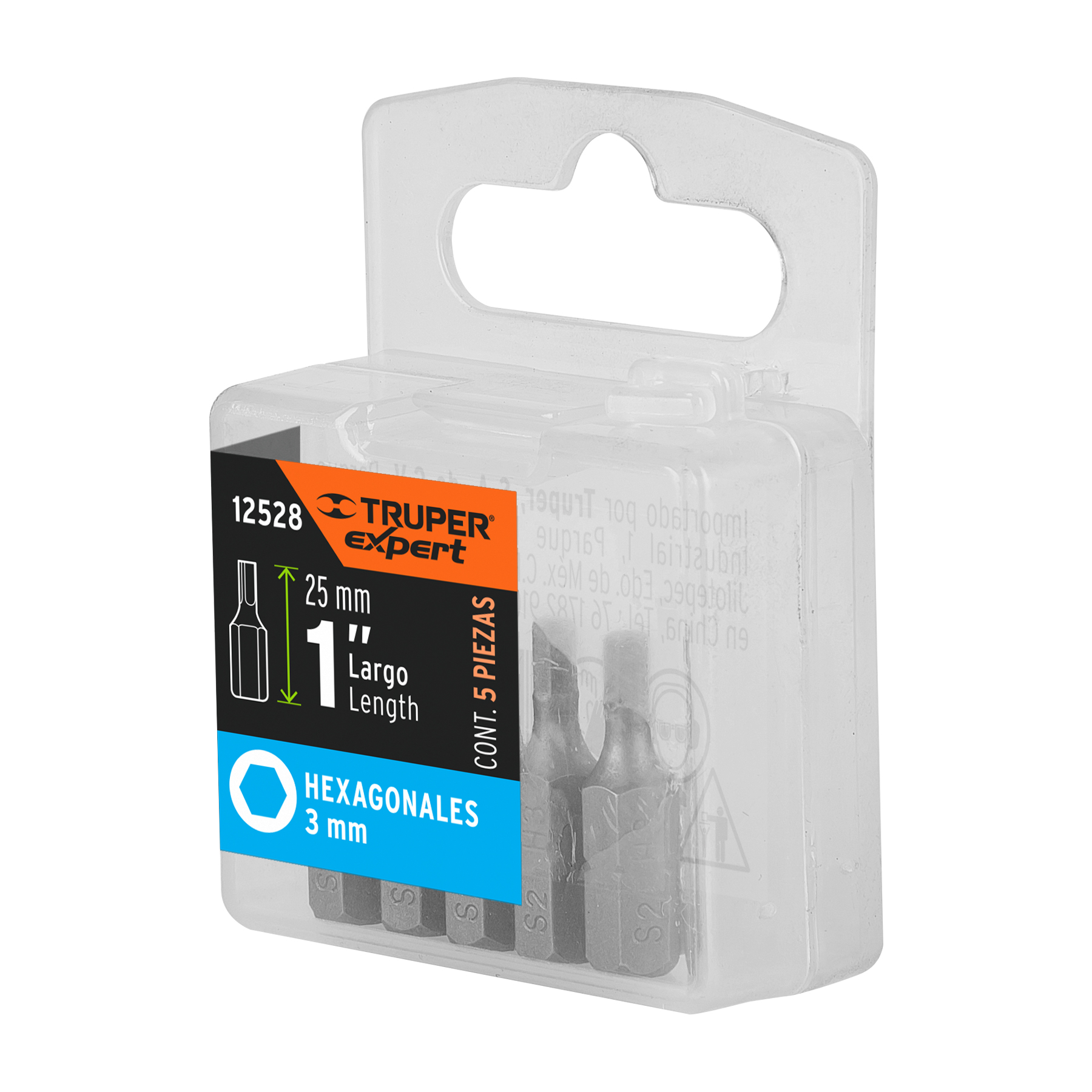 Puntas para desarmador hexagonales 3 mm, 1", 5 piezas