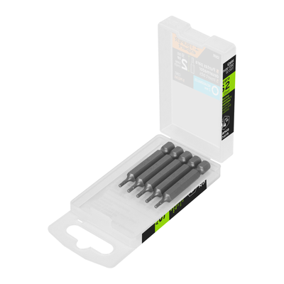 Estuche con 5 puntas hexagonales de 2 mm largo 2", EXPERT