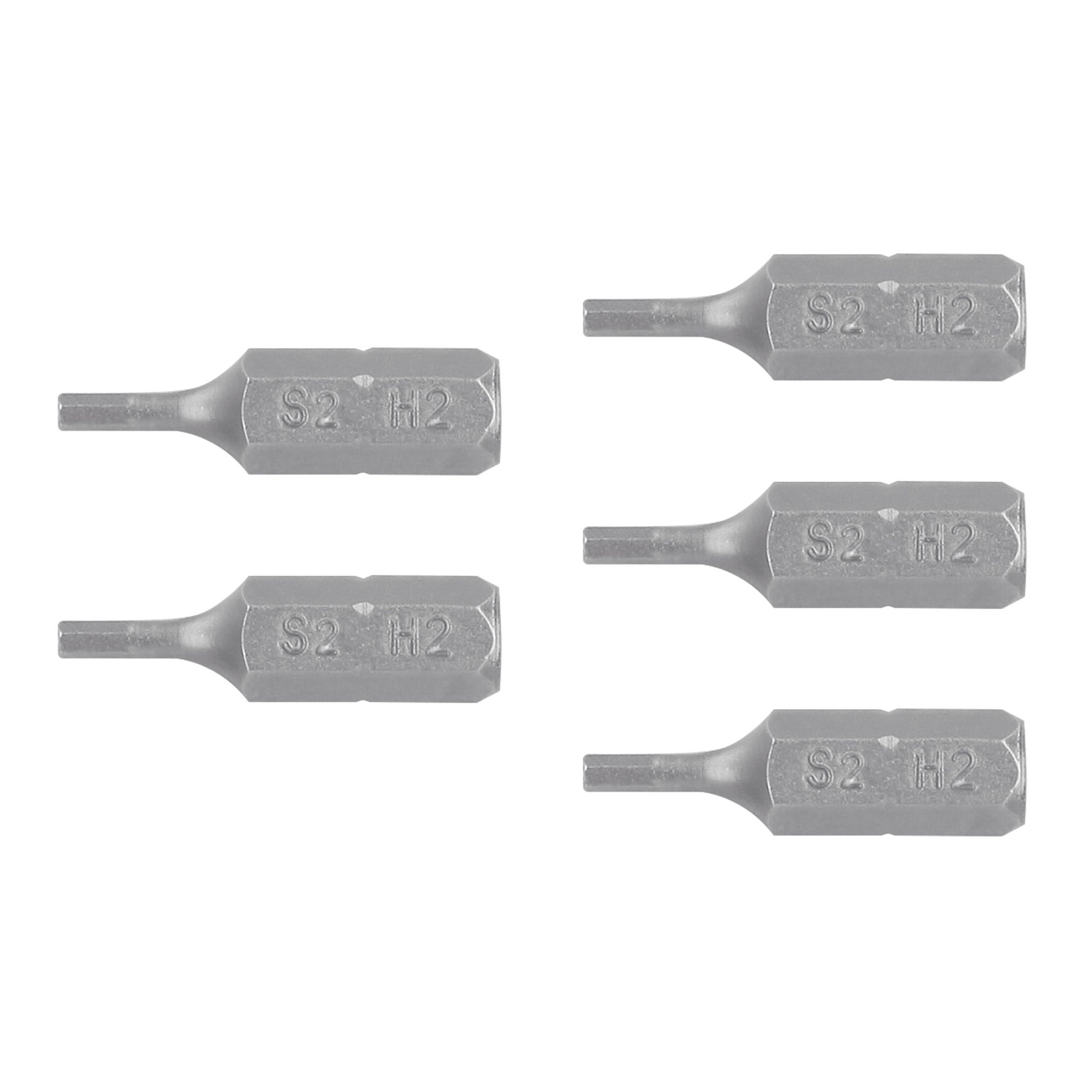 Puntas para desarmador hexagonales 2 mm, 1", 5 piezas