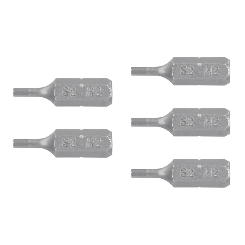 Puntas para desarmador hexagonales 2 mm, 1", 5 piezas