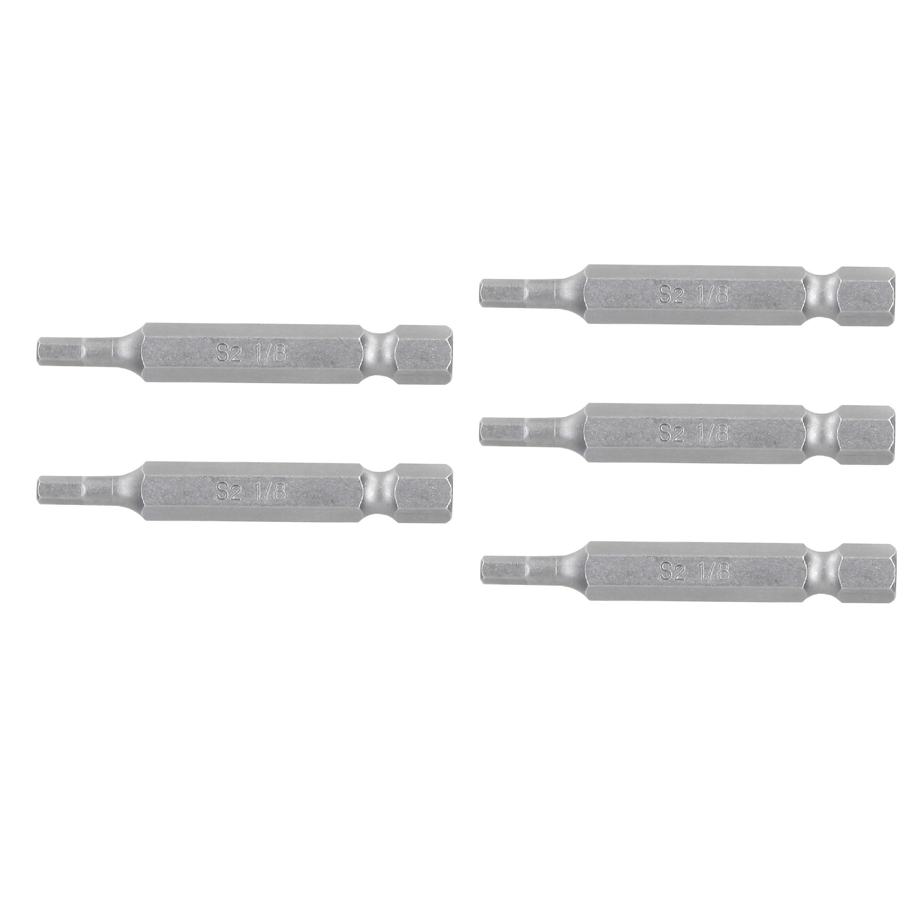 Puntas para desarmador hexagonales 1/8, 2", 5 piezas