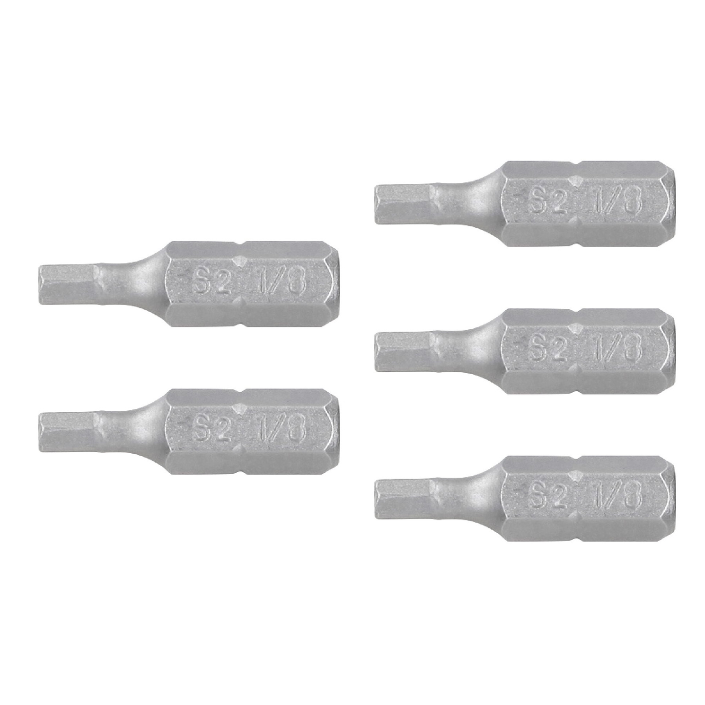 Puntas para desarmador hexagonales 1/8, 1", 5 piezas