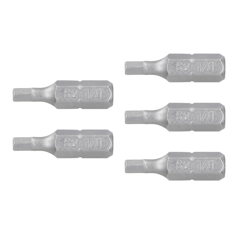 Puntas para desarmador hexagonales 1/8, 1", 5 piezas