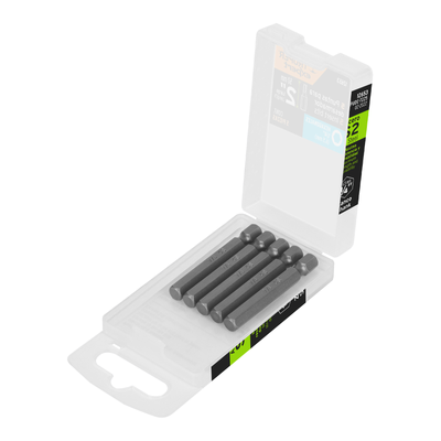 Estuche con 5 puntas hexagonales de 1/4mm largo 2", EXPERT