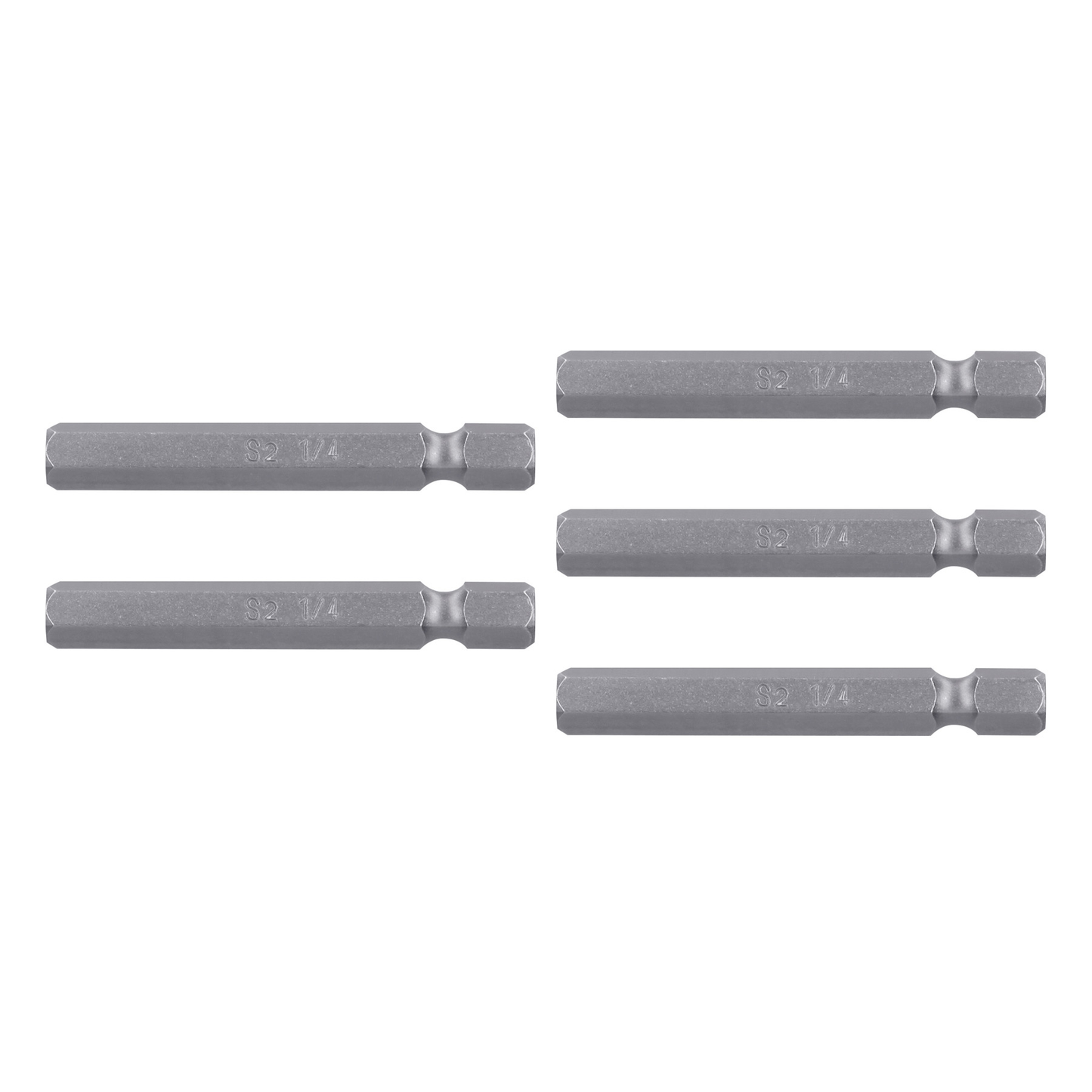 Puntas para desarmador hexagonales 1/4, 2", 5 piezas