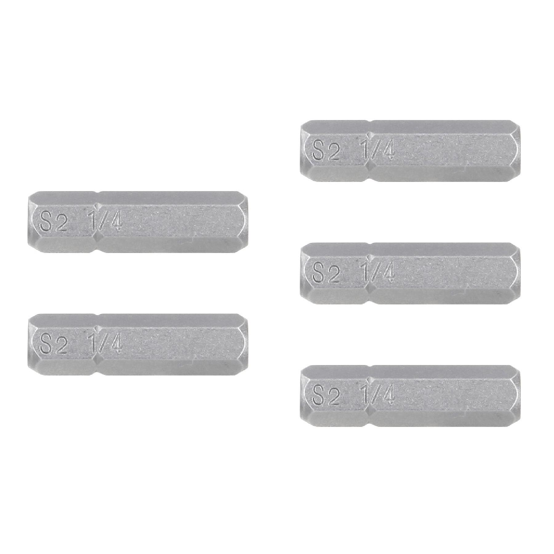 Puntas para desarmador hexagonales 1/4, 1", 5 piezas