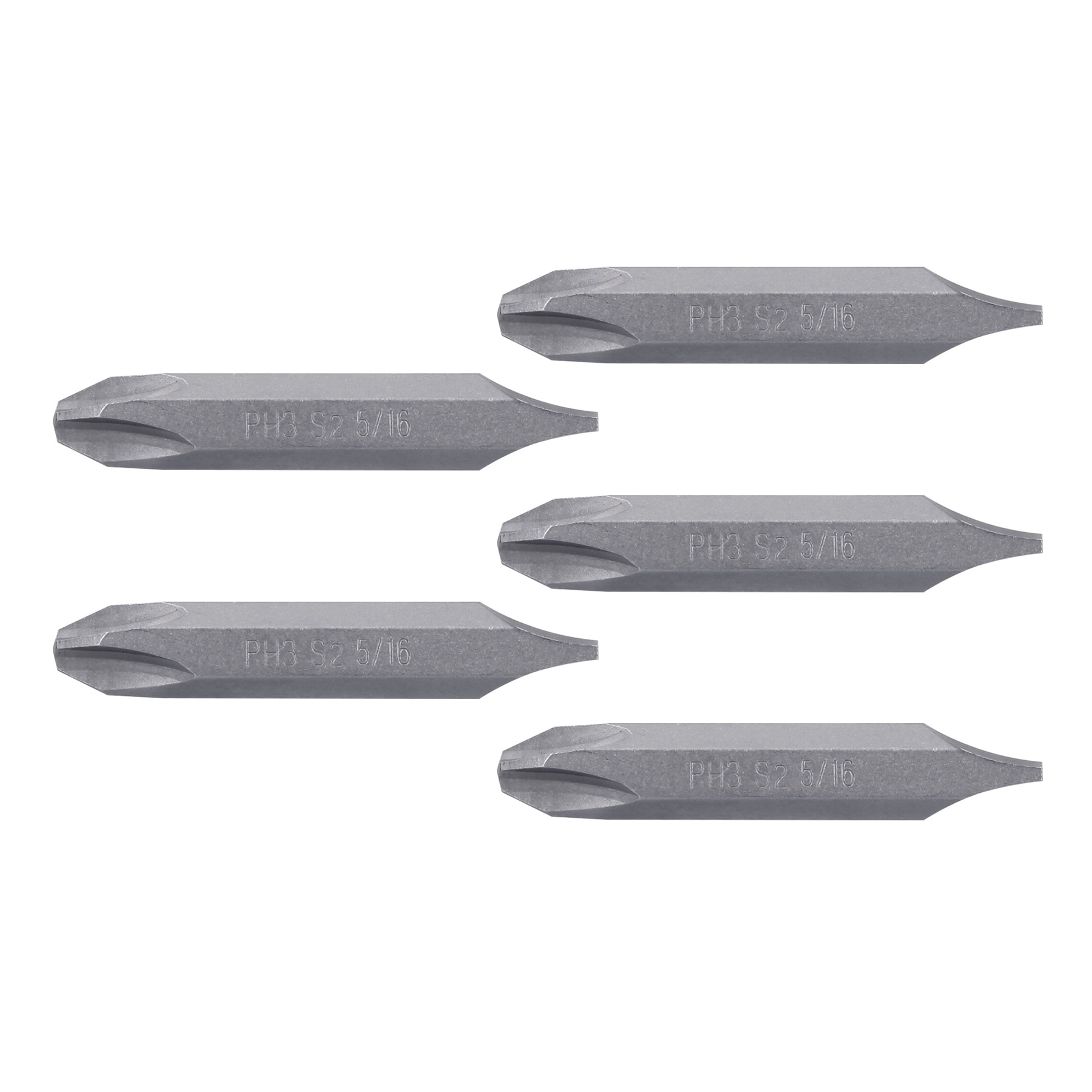 Puntas para desarmador dobles, PH3, plana 5/16", largo 2-3/8
