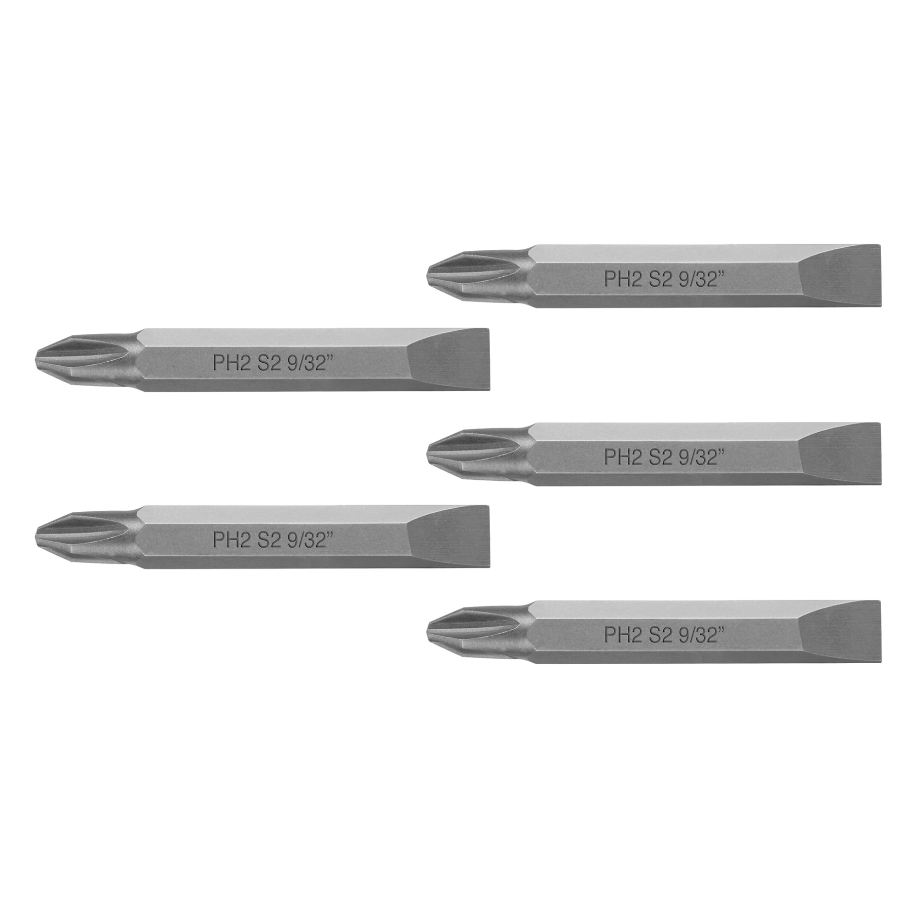 Puntas para desarmador dobles, PH2, plana 9/32",largo 2-3/8"