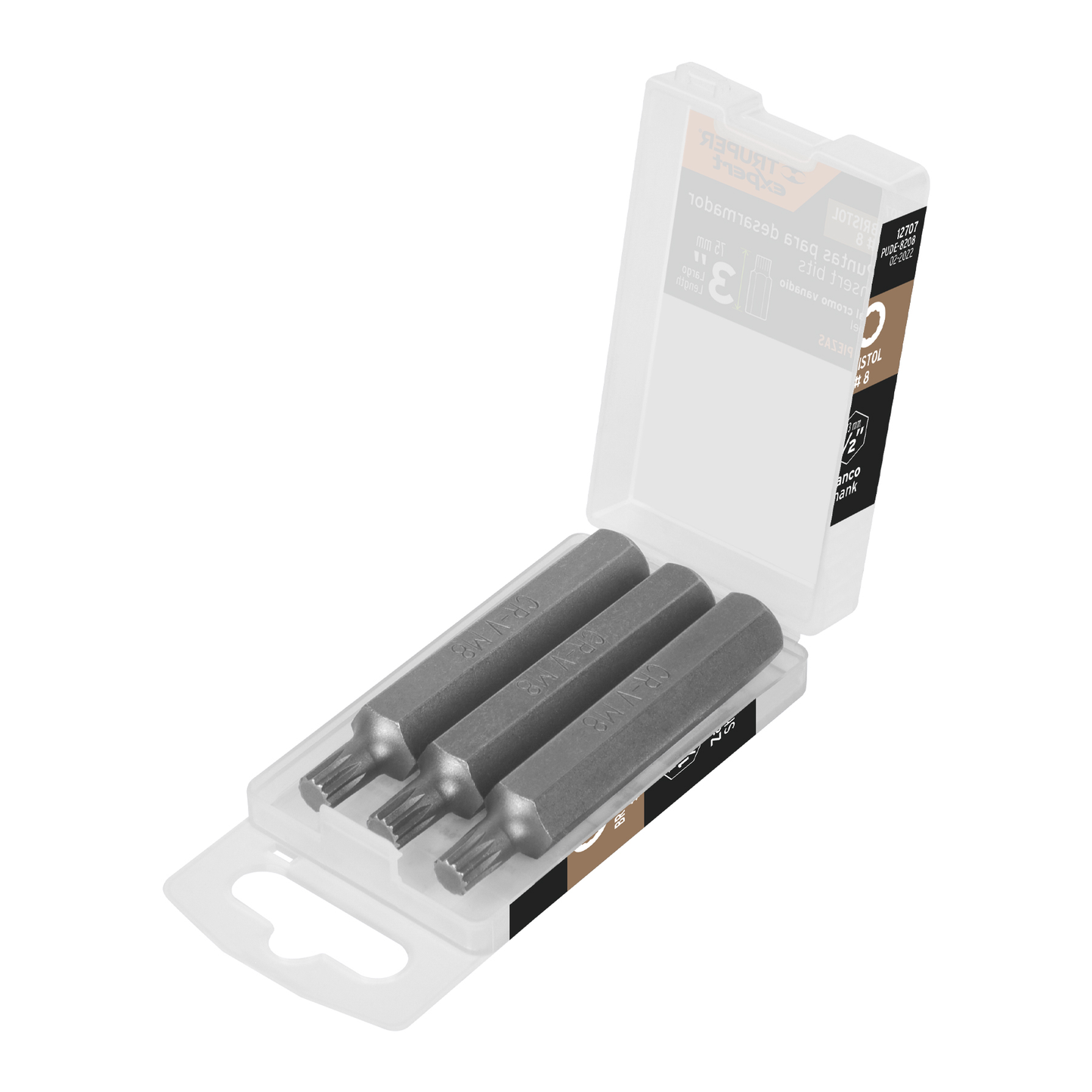 Puntas para desarmador bristol M8, 3", 3 piezas