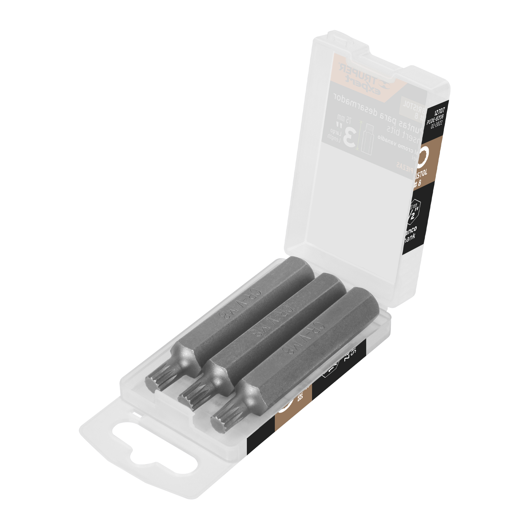 Puntas para desarmador bristol M8, 3", 3 piezas