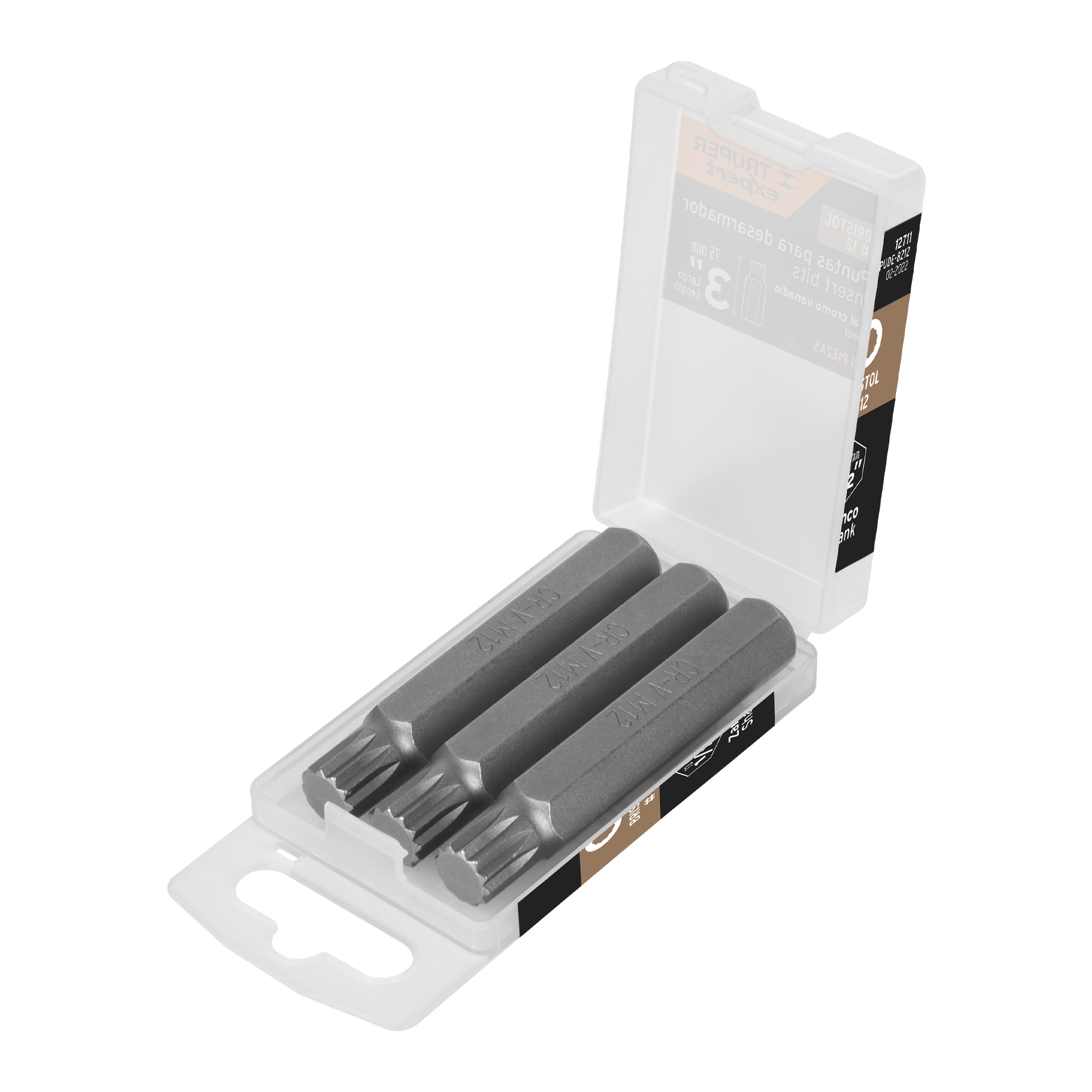 Puntas para desarmador bristol M12, 3", 3 piezas