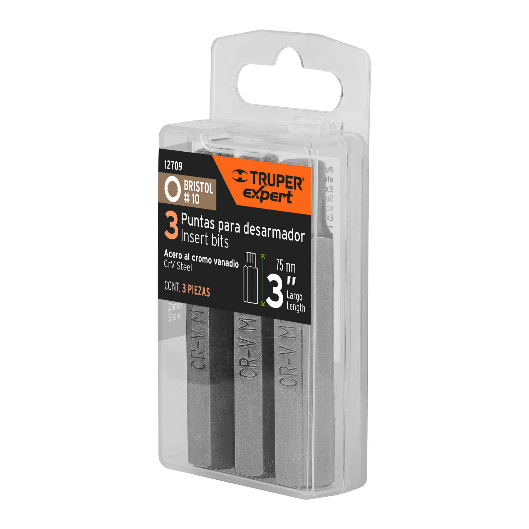 Puntas para desarmador bristol M10, 3", 3 piezas
