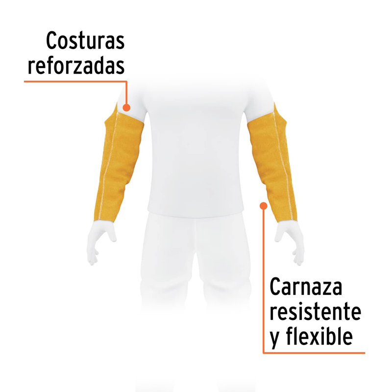 Protección para soldar, mangas de carnaza