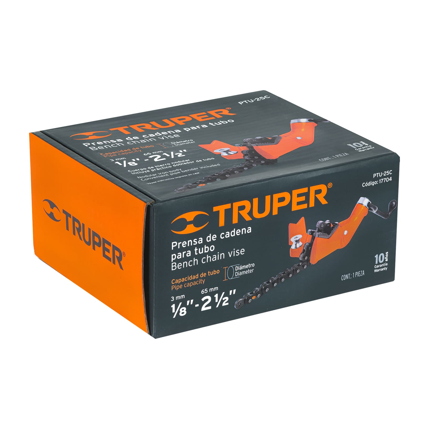 Prensa 2-1/2" de cadena para tubo