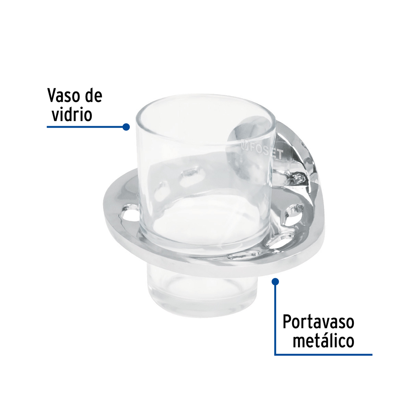 Portavaso cepillero, línea Aqua