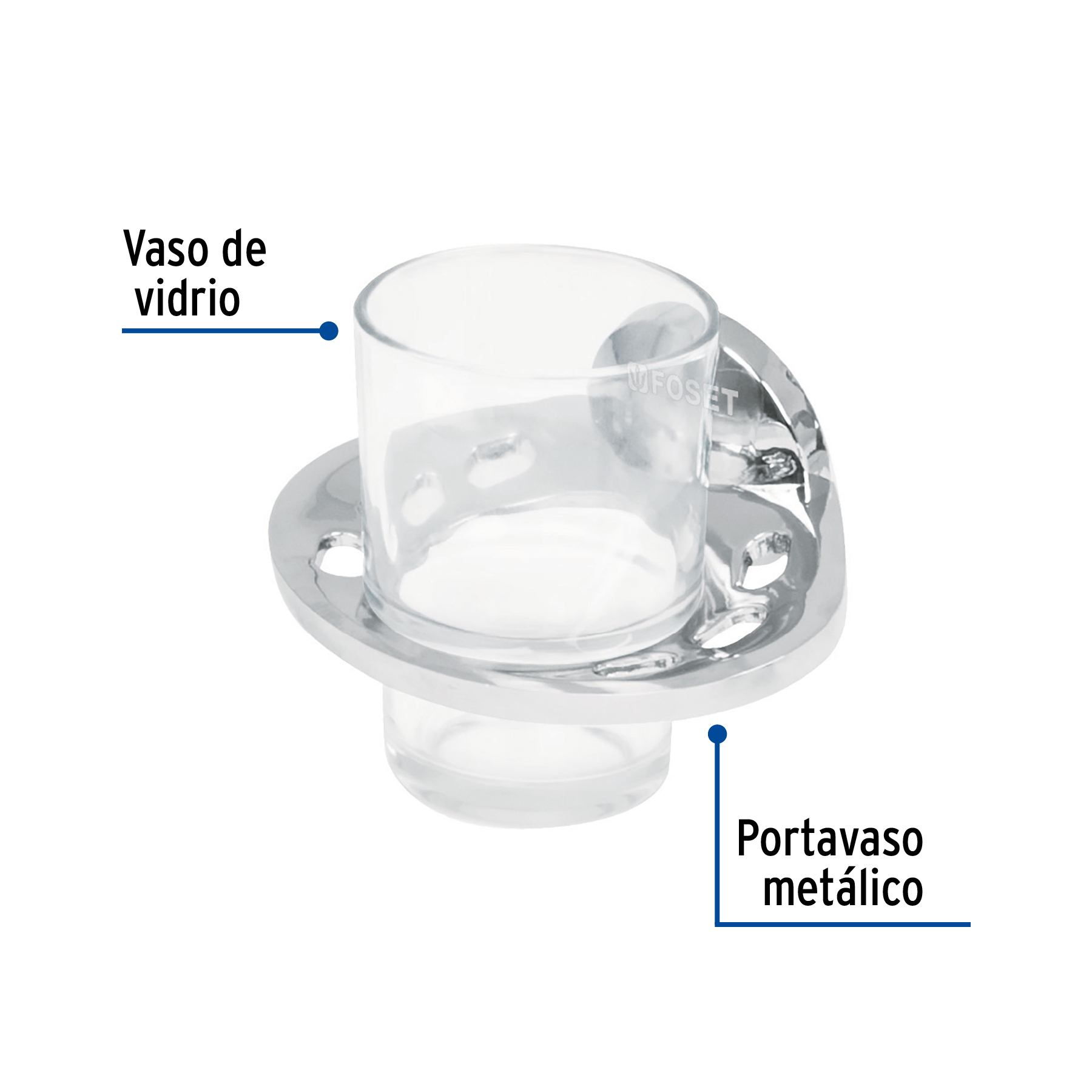 Portavaso cepillero, línea Aqua