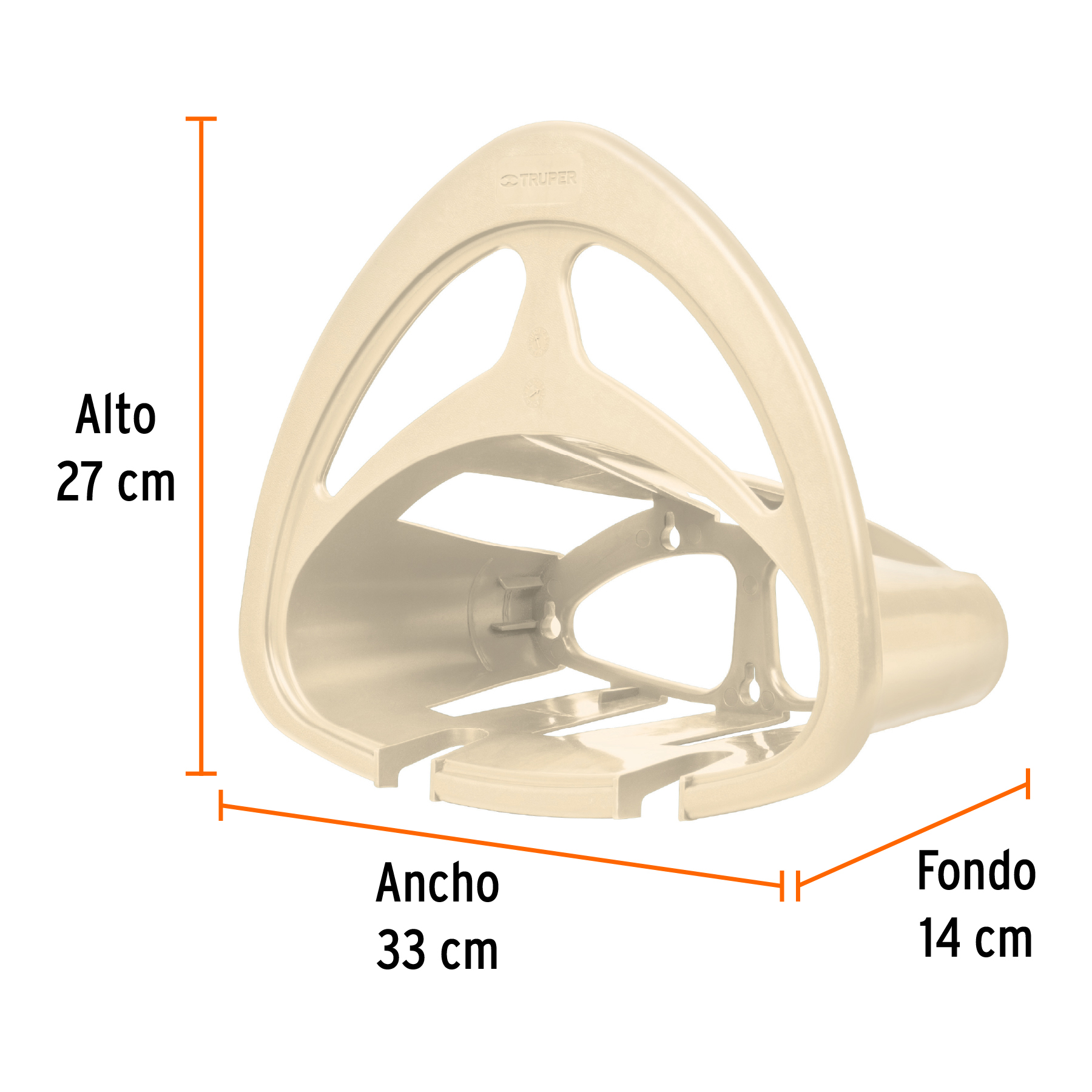 Portamanguera de plástico, beige