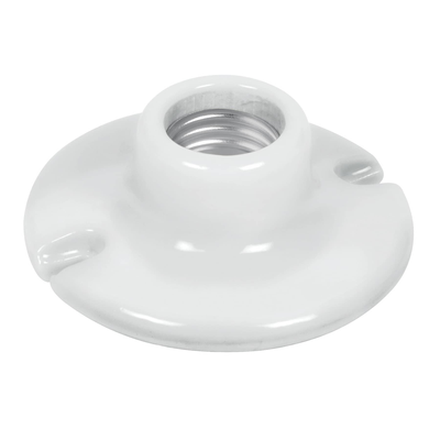 Portalámpara de porcelana, 3-1/2", redonda, VOLTECK