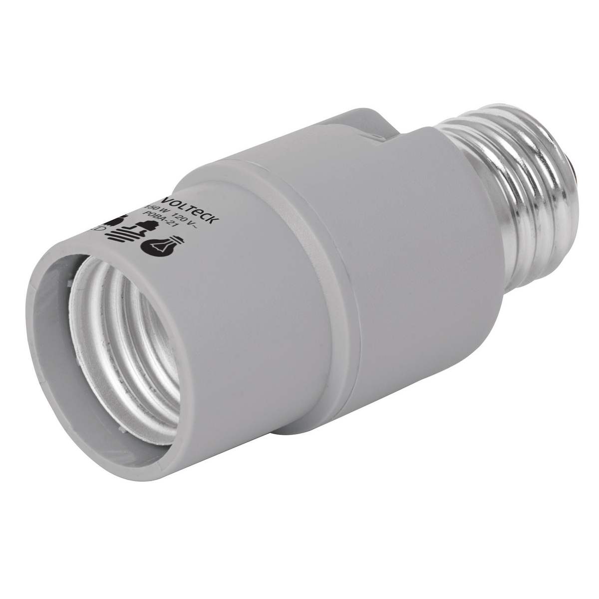 Portalámpara de policarbonato, con sensor de luz, 360°