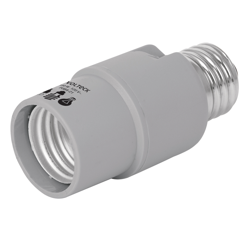 Portalámpara de policarbonato, con sensor de luz, 360°