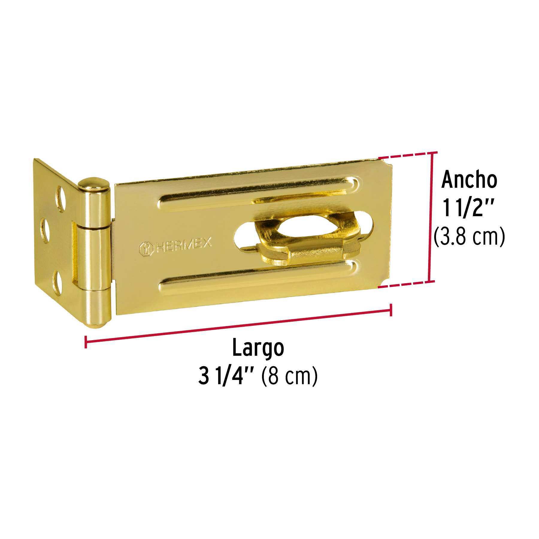 Portacandado latonado 3-1/4"