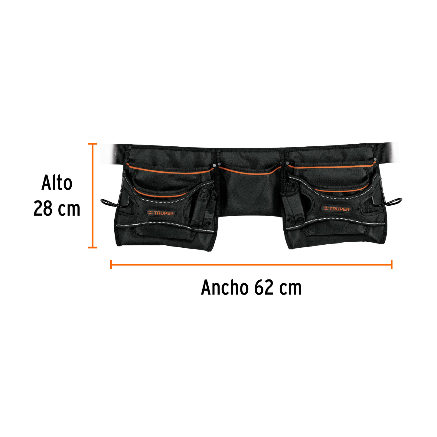 Porta herramientas de poliester, 20 compartimentos