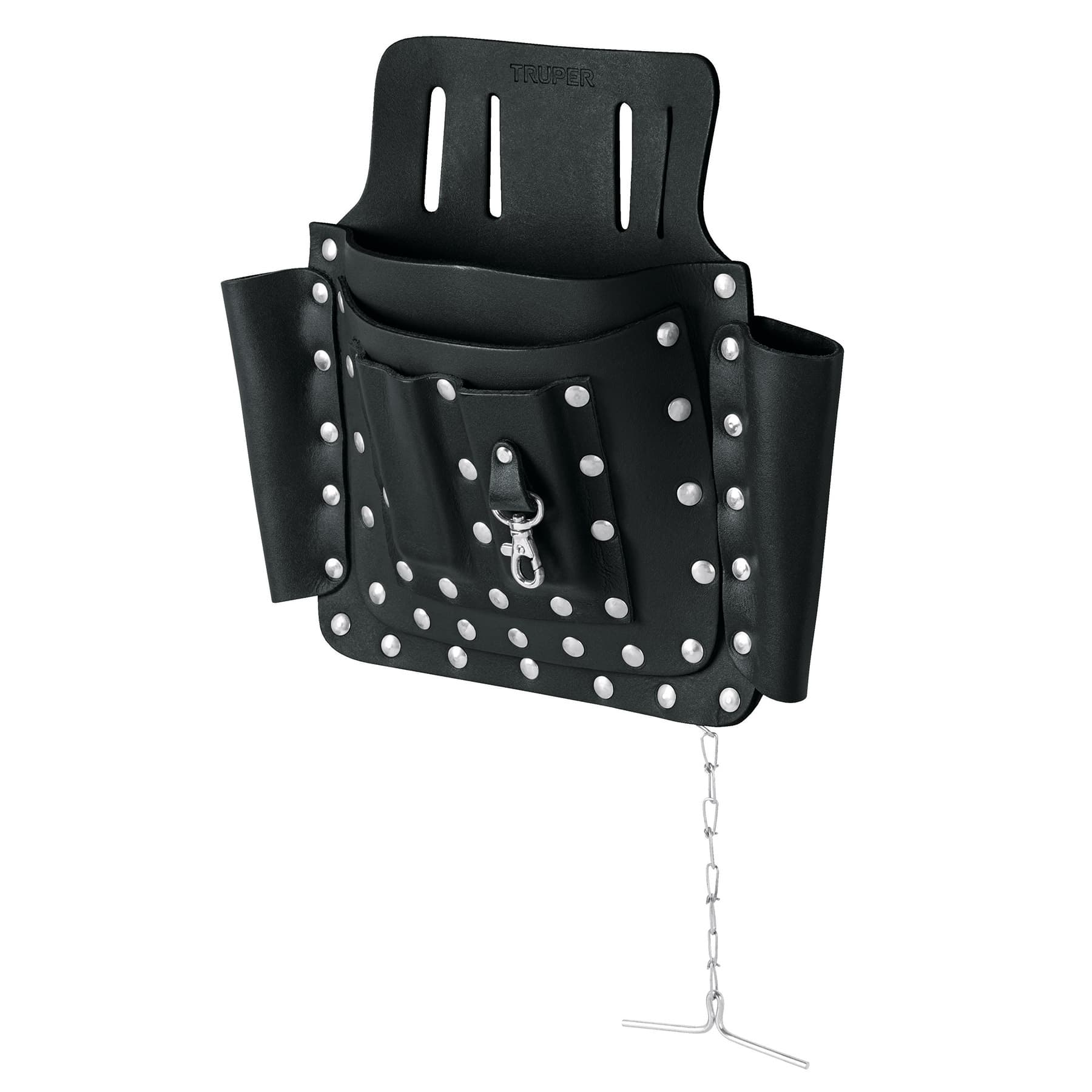 Porta herramientas de cuero, 8 compartimentos