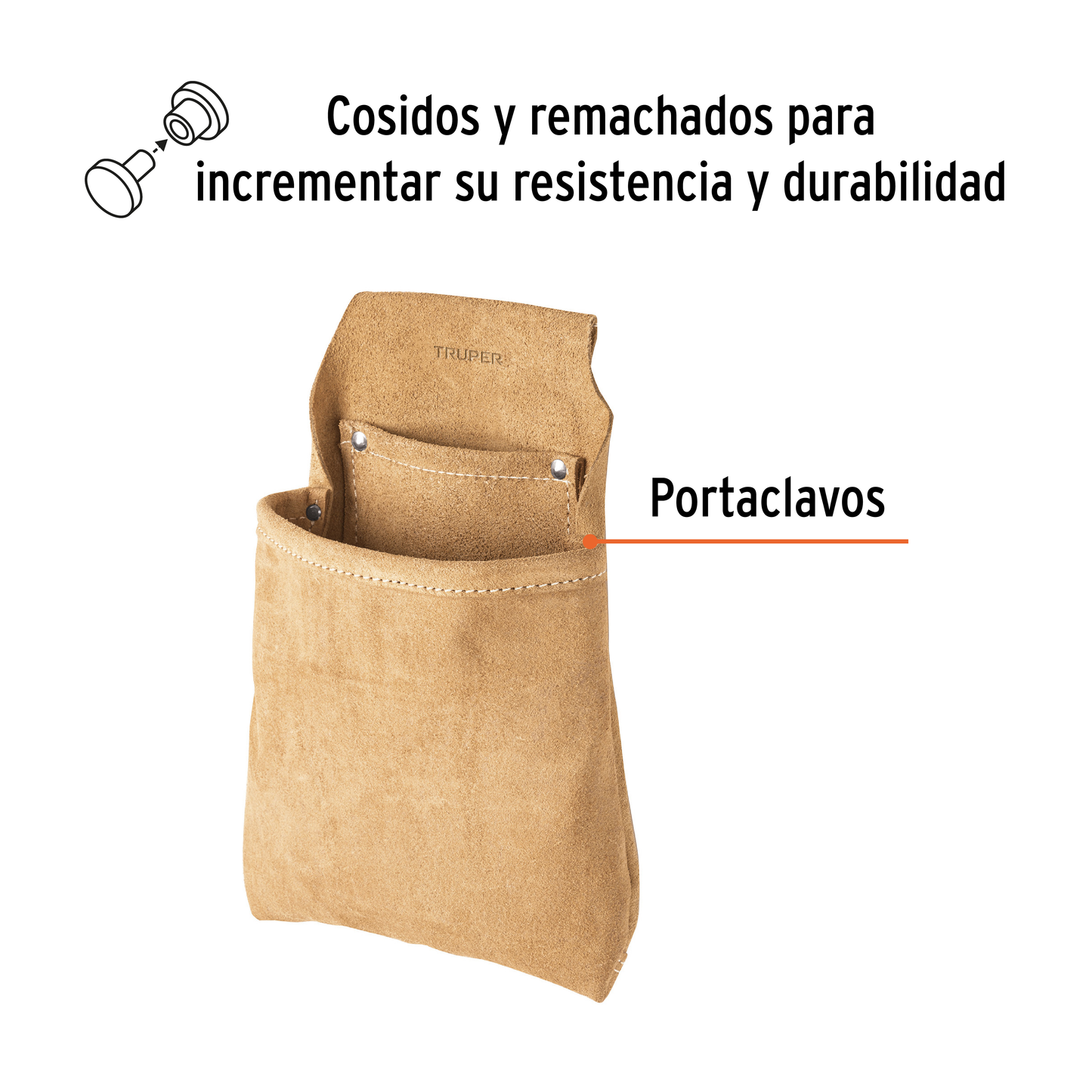 Porta herramientas de clavos 2 compartimentos