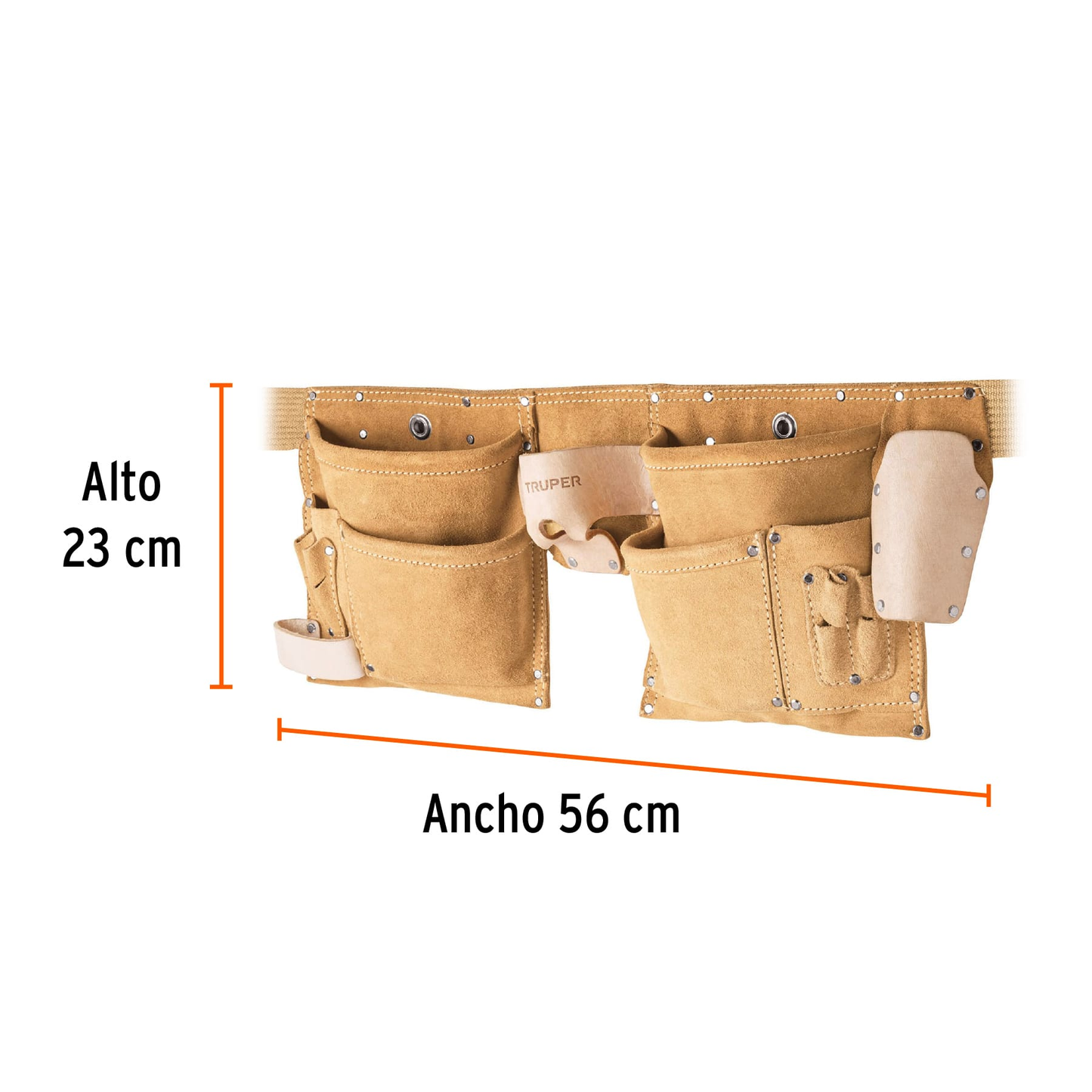 Porta herramientas de carnaza, 13 compartimentos