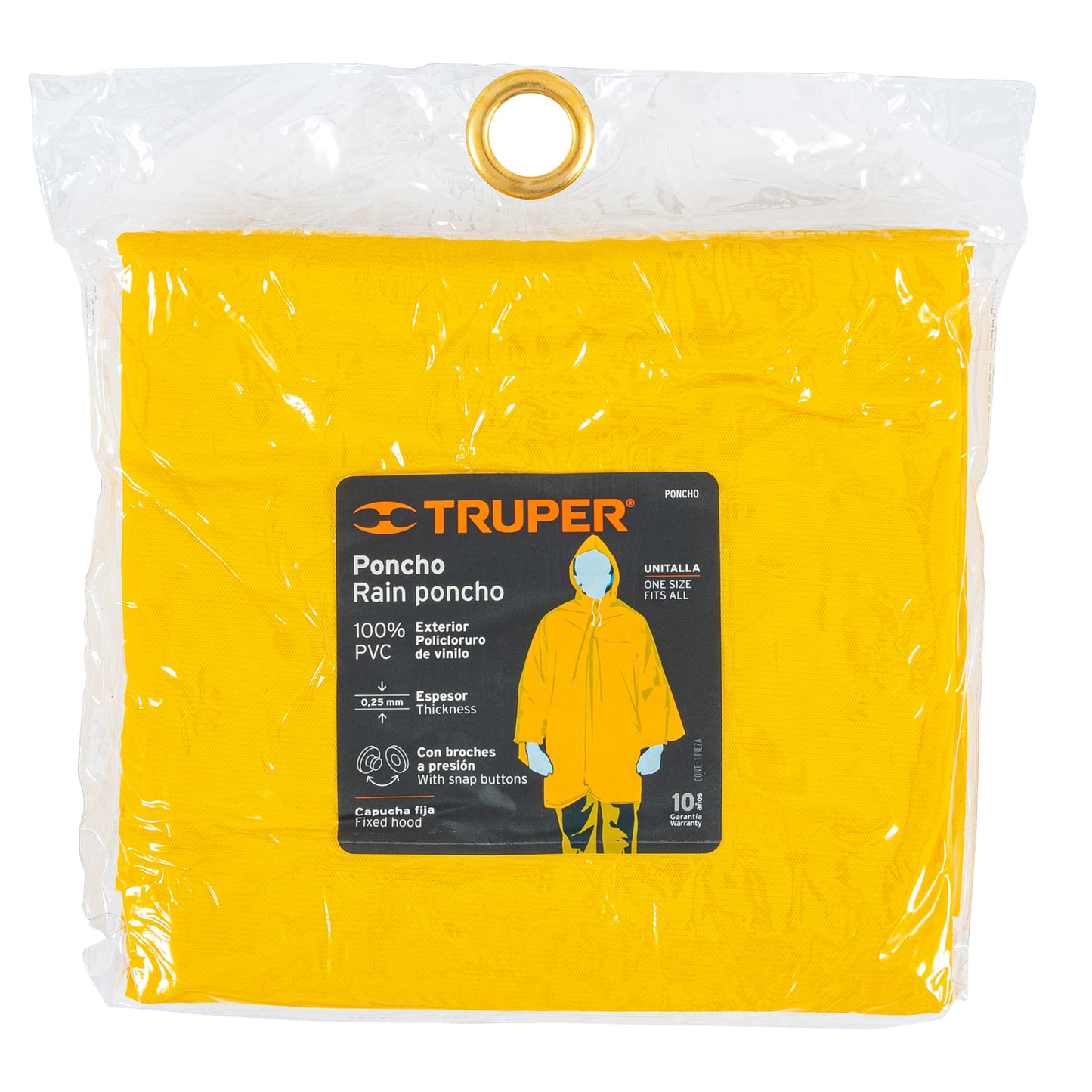 Poncho unitalla, espesor 0.25mm, PVC