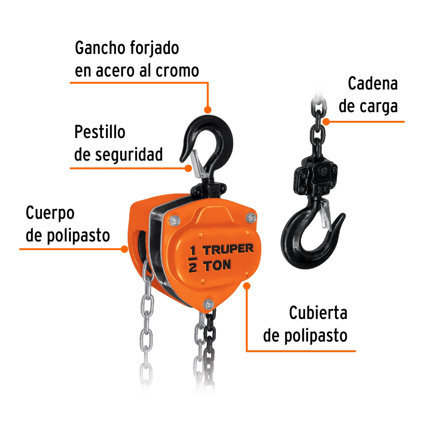 Polipasto de 1/2 ton