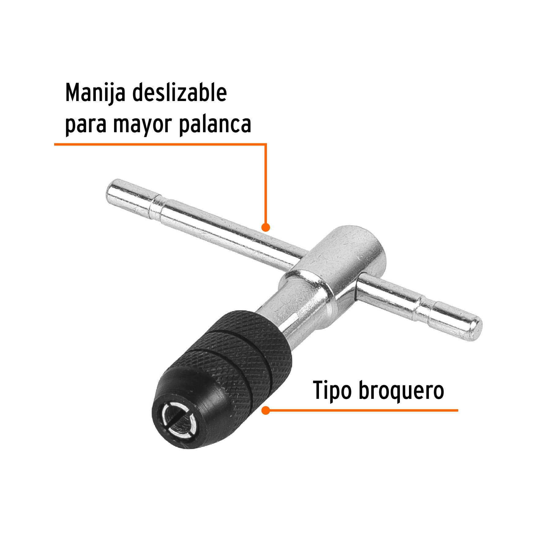 Maneral en t para machuelo 1/4"