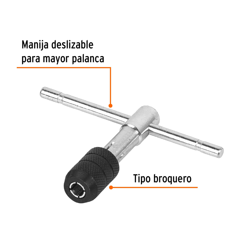 Maneral en t para machuelo 1/2"