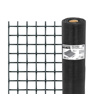 Malla mosquitera, fibra de vidrio, negra, 0.75 x 30 m