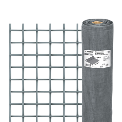 Malla mosquitera, fibra de vidrio, gris, 0.75 x 30 m