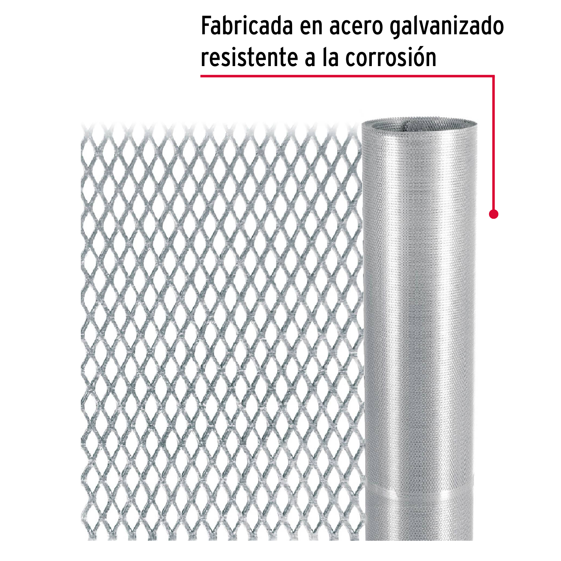 Malla mosquitera galvanizada, 0.9 mX11 m