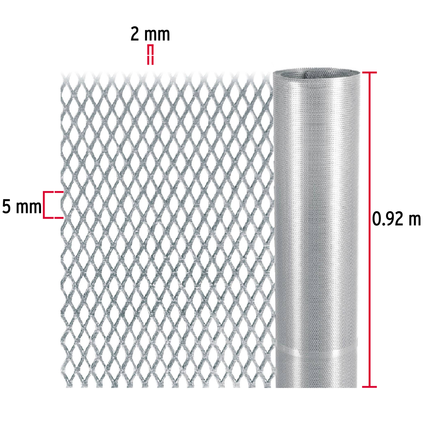 Malla mosquitera galvanizada, 0.9 mX11 m