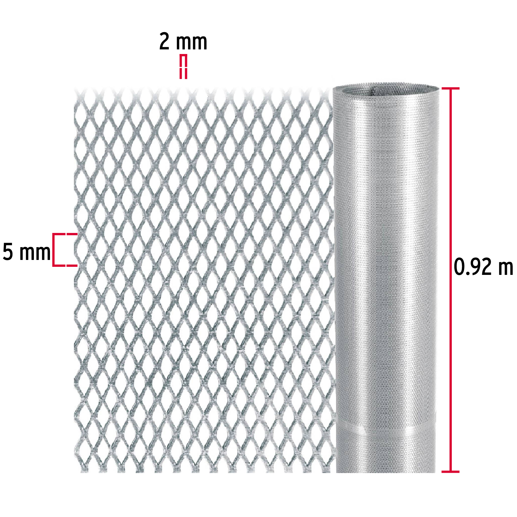 Malla mosquitera galvanizada, 0.9 mX11 m