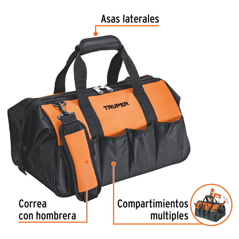 Maleta flexible portaherramienta de 16"