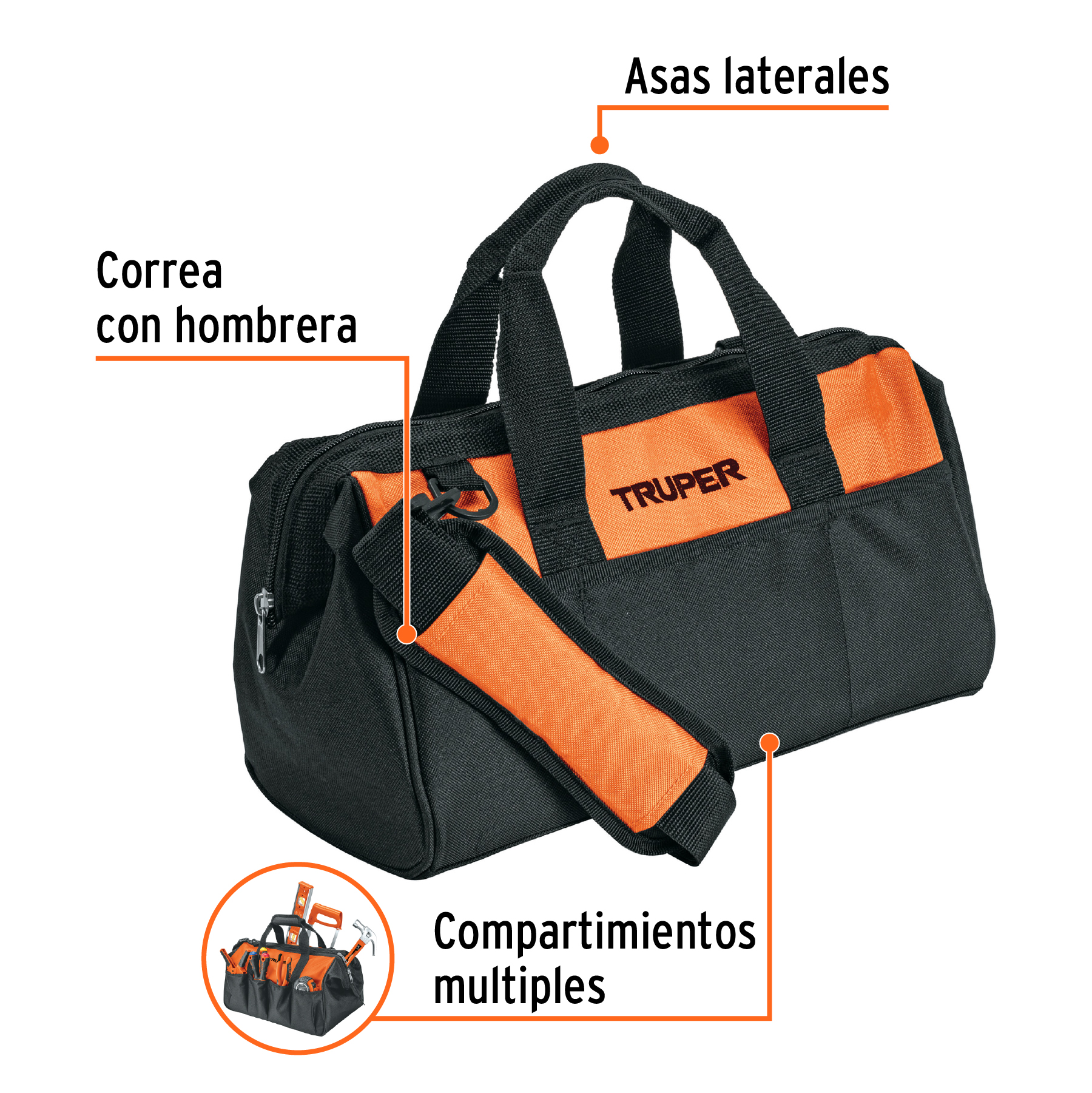 Maleta flexible portaherramienta de 14"