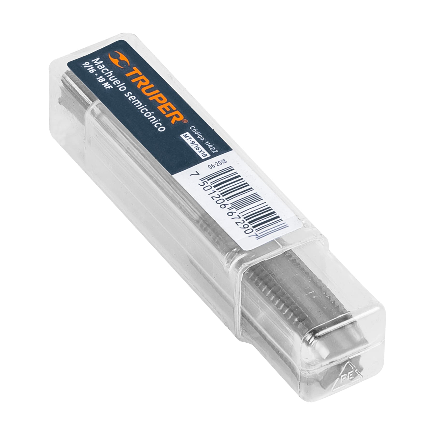 Machuelo semicónico 9/16" x 18 nf, estuche individual