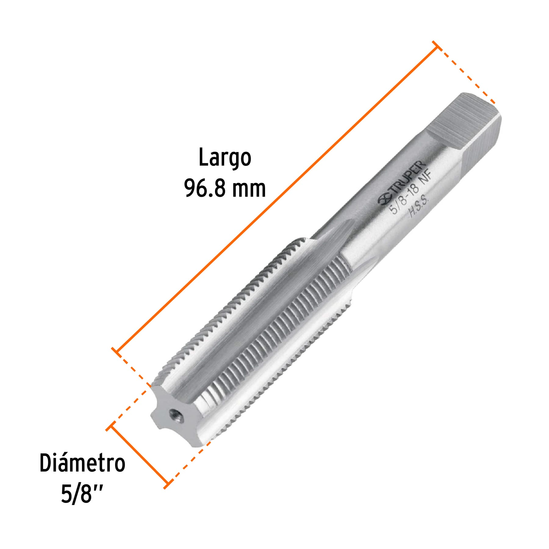 Machuelo semicónico 5/8" x 18 nf, estuche individual