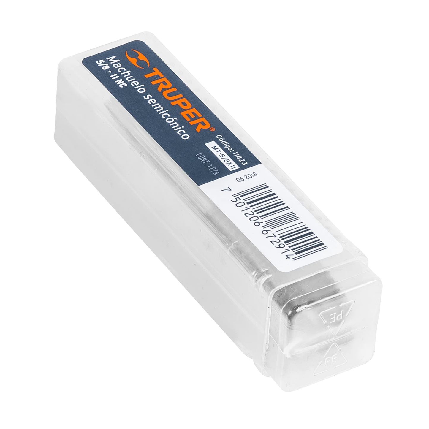 Machuelo semicónico 5/8" x 11 nc, estuche individual