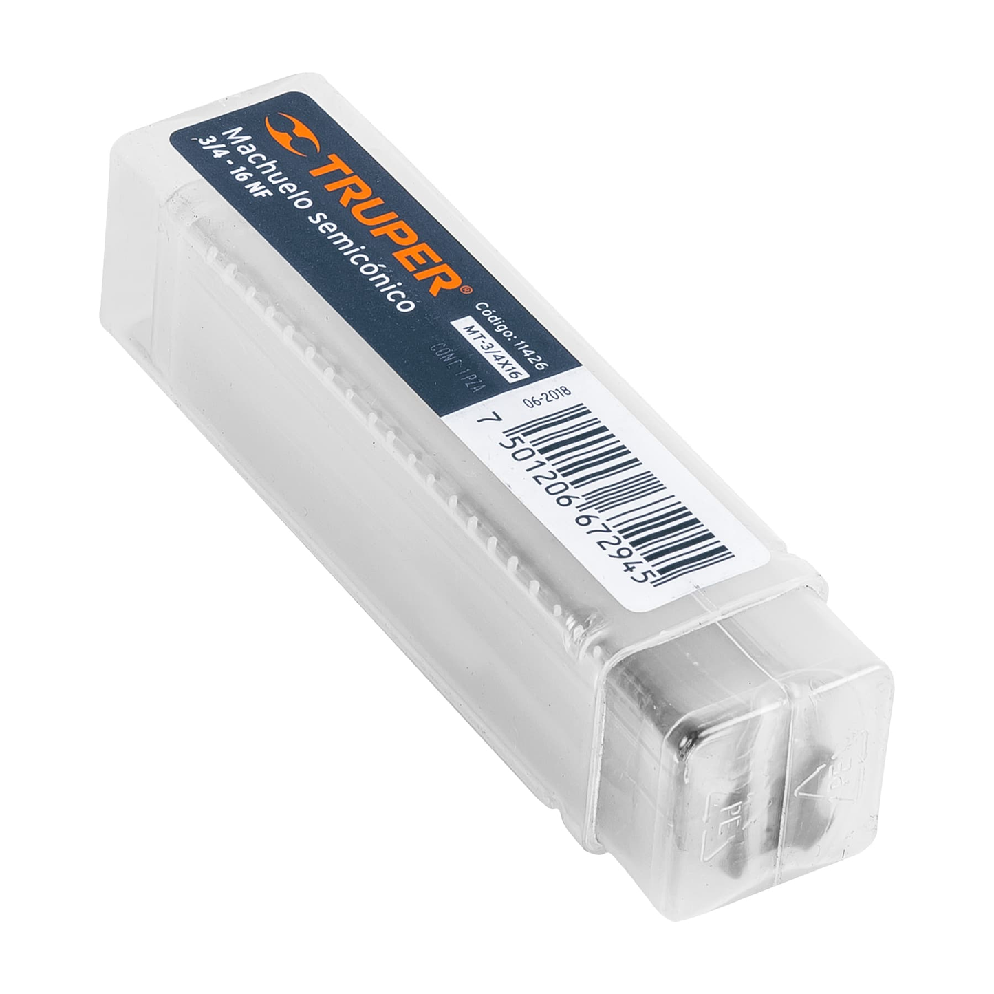 Machuelo semicónico 3/4" x 16 nf, estuche individual