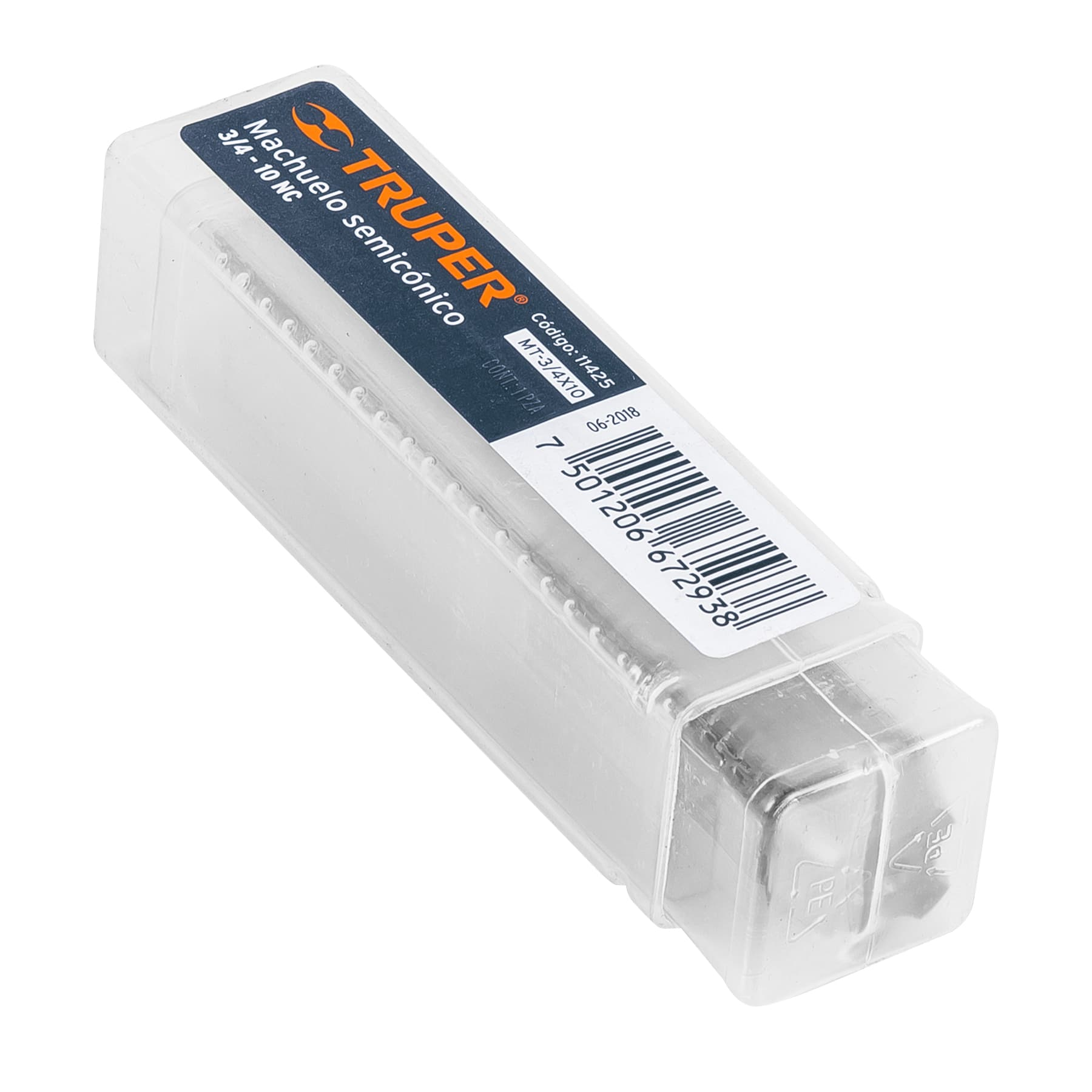 Machuelo semicónico 3/4" x 10 nc, estuche individual