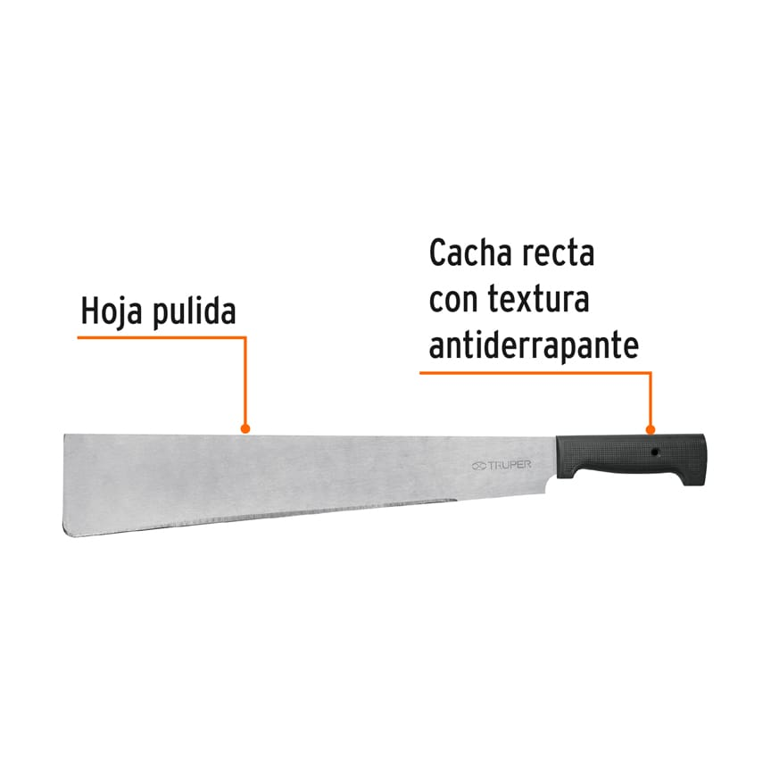 Machete punta recta, 18"